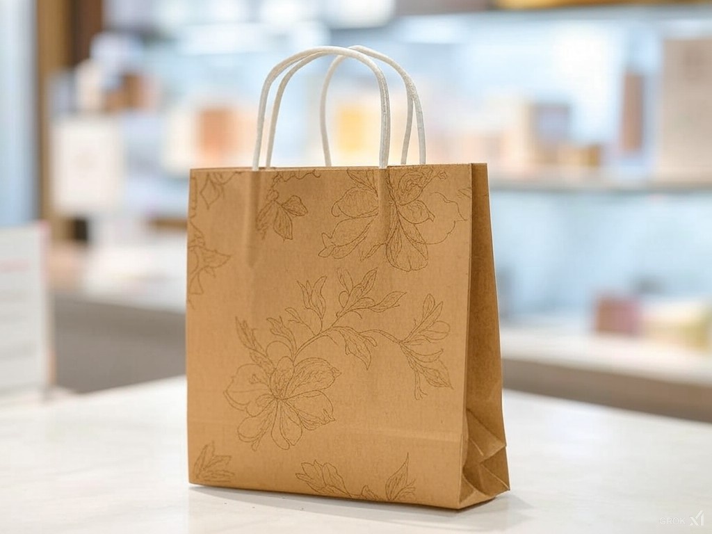 A small cosmetics paper bag